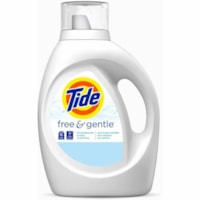 Détergent à lessive Free & GentleP&G - Pour Laverie, Vêtements, Machine à laver - Liquide - 84.5 oz liq (2.6 quart) - Doux pour la peau, Sans colorant, Hypoallergénique