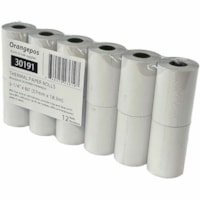 Rouleau de caisse Transfert thermique - Blanc Orangepos - format 2 1/4 po (57,15 mm) x 60 pi (18,29 m) - 45 g/m² Grammage - Imprimable, Sans BPA, Non pelucheux, Sans BPS - Blanc - 12 / emballage