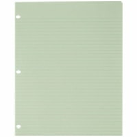 Mark Maker Litigation Loose Leaf Papers - Ruled Front Ruling - 3 Hole(s) - Letter - 8 1/2" (215.90 mm) x 11" (279.40 mm) Sheet Size - Green Paper - Punched - 100 / Unit