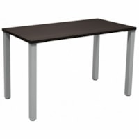 HDL Innovations Table Desk - 47.3" x 23.8" x 29" - Band Edge - Material: Laminate, Metal - Finish: Evening Zen, Laminate, Silver - Leveler - For Business, Dorm Room, Office, Home Office, Computer