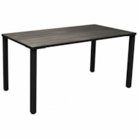 HDL Innovations Table Desk - x 59.3" (1504.95 mm) x 29.5" (749.30 mm) x 29" (736.60 mm) - Band Edge - Material: Metal, Laminate - Finish: Laminate, Black, Gray Dusk - Laminate Table Top - Edge Banding - For Dorm Room, Cubicle, Business, Office, Commercial, Home Office, Computer