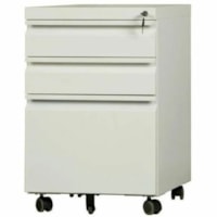 TygerClaw "LCD86123CB" 3 Drawer Lateral Filing Cabinet - 3 x Drawer(s) for File - A4, Foolscap, Letter - Lateral - 154 lb (69853.22 g) Load Capacity - Ball Bearing Slides, Built-in Handle, Key Lock, Anti-tilt Mechanism, Durable, Locking Drawer, Rubber Feet, Casters, Lockable - White - Powder Coated 