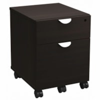 HDL 21" Mobile Pedestal - x 16" x 19" x 22" - 2 x File, Box Drawer(s) - Material: Laminate - Finish: Evening Zen - Mobility, Lockable, Lockable Drawer, Pencil Tray - For File