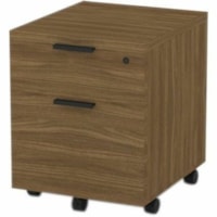 Heartwood 21" Mobile Pedestal - Full Carton - x 15.8" (400.05 mm) x 18.8" (476.25 mm) x 21.8" (552.45 mm) - 2 x Box, File Drawer(s) - Band Edge - Material: Laminate - Finish: Black Walnut, Laminate, Black - Mobility, Lockable, Ball Bearing Slide, Pencil Tray, Heavy Duty, Locking Casters, Durable, Ed