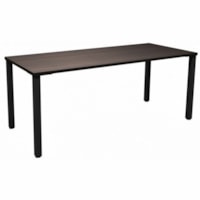 HDL Innovations Table Desk - x 71" (1803.40 mm) x 29.5" (749.30 mm) x 29" (736.60 mm) - Band Edge - Material: Laminate, Metal - Finish: Black, Evening Zen, Laminate - Leveler - For Business, Dorm Room, Office, Home Office, Computer