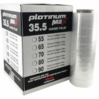 Malpack Platinum Max Hand Wrap, Clear, 17.7" x 1,476', 65 Gauge, Case of 4 Rolls - 17.70" (449.58 mm) Width x 1476 ft (449884.80 mm) Length - Puncture Resistant, Tear Resistant - Clear - 4 / Case