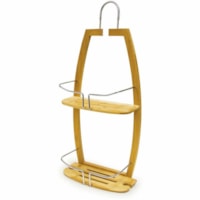 BIOS Medical Bamboo Shower Caddy - 24" Height x 10" Width x 4.7" Depth - Durable, Anti-slip - Light Brown - Aluminum, Bamboo - 1 / Unit