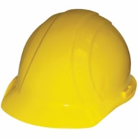 ERB Liberty Safety Cap - Recommended for: Head - Standard Size - Impact, Penetration Protection - Polyethylene, Nylon - Yellow - Ratchet, Low Profile, Washable, Removable, Moulded Face, Lightweight, Cushioned Brow Pad, Moisture Resistant - 1 / Unit