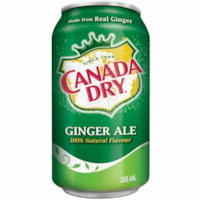 Canada Dry Ginger Ale, 355 mL Cans, Carton of 24 - Ready-to-Drink - 355 mL - Ginger Ale, NaturalCan - 24 / Carton