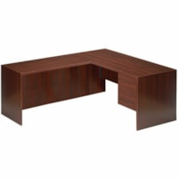 Bureau Genoa En forme de L Global - x 40 po (1016 mm), 60 po (1524 mm) x 20, 30 po (762 mm) x 1 po (25,40 mm), 1 po (25,40 mm) x 29 po (736,60 mm), 29 po (736,60 mm) Haut, End Panel, Retour - 2 x Dossier, boîte Tiroir(s) - Carré Bord - Tissu: Panneau de particules à haute densité 