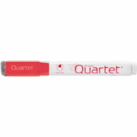 Quartet Classic Dry-Erase Red Markers, 12-Box - Chisel Marker Point - Red Ink - White, Red Barrel - 12 / Box