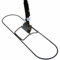 Atlas Graham 48" Clip-On Dust Mop Frame - Durable, 360° Swivel, Clip - Black - Vinyl Coated, Metal - 1 Unit