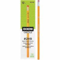 Crayon de graphite Oriole Dixon - HB/#2 - Barrel Jaune Bois - 12 / boîte