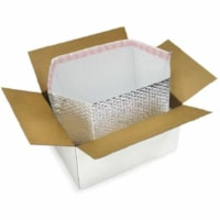 PAC Insulated Bubble Box Liners, 32" x 25" x 16" , Case of 60 - 25" (635 mm) Width x 32" (812.80 mm) Length - Lightweight, Strong, Peel & Seal Closure - 60 / Case