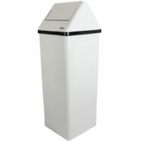 Frost Free Standing Swing Top Waste Receptacle - Swing Lid - 27.74 gal (105000 mL) Capacity - Rectangular - For Industrial, Office, Indoor - Freestanding, Durable, Rounded Edge, Rugged - 41.6" (1056.64 mm) Height x 13.5" (342.90 mm) Width x 14.6" (370.84 mm) Depth - Cold Roll Steel, Steel - Epoxy, P