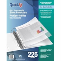 QuickFit Sheet Protector - For Letter 8 1/2" (215.90 mm) x 11" (279.40 mm) Sheet - Top Loading - Polypropylene - 225 / Pack