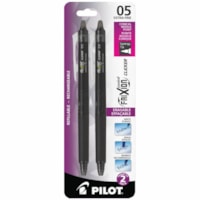 FriXion FriXion Point Gel Pen - 0.5 mm (0.02") Extra Fine Needle Pen Point - Refillable - Retractable - Black Ink - Thermosensitive Gel Ink - Black Barrel - 2 / Pack