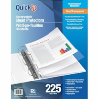 QuickFit Sheet Protector - For 8 1/2" (215.90 mm) x 11" (279.40 mm) Sheet - Top Loading - Clear - Polypropylene - 225 / Pack