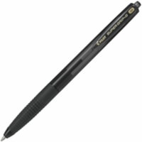 Pilot Super Grip G Ballpoint Pen - 1 mm (0.04") Medium Pen Point - Refillable - Retractable - Black Ink - Oil Based - Black Plastic Barrel - Stainless Steel, Tungsten Carbide Tip - 12 / Box