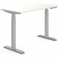 Offices To Go Newland Height Adjustable Desk, 48x24" , White - 265 lb (120.20 kg) Capacity - Height Adjustable - White