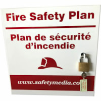 Safety Media Mounting Box - Red, White - Aluminum - 1 / Unit