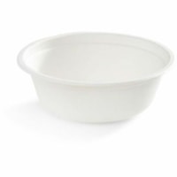 Nappe 50 Pièces - bol - Blanc Eco Guardian - 50 Pièces - Portion, Soupe, Salade, Fruit - Adapté au micro-ondes - Oven Safe - Blanc - Bagasse, Canne à sucre, Fibre de canne à sucre Corps - Rond - 50 / emballage