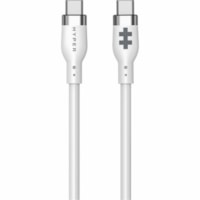 Targus HyperJuice USB-C Silicone Charging Cable (1.5m/5ft) - White - 4.9 ft USB-C Data Transfer Cable for USB Charger, USB Device, MacBook, PC, Notebook, iPhone, iPad, Smartphone - First End: 1 x USB 2.0 Type C - Male - Second End: 1 x USB 2.0 Type C - Male - 480 Mbit/s - White