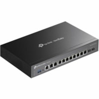 TP-Link Omada Multi-Gigabit VPN Router - 10 Ports - 10 WAN Port(s) - Management Port - 2 SFP (mini-GBIC) Slots - 1 GB - 2.5 Gigabit Ethernet - IEEE 802.1Q, IEEE 802.3, IEEE 802.3u, IEEE 802.3ab, IEEE 802.3z, IEEE 802.3x - Desktop, Rack-mountable