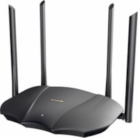 Tenda TX12 Wi-Fi 6 IEEE 802.11 a/b/g/n/ac/ax Ethernet Wireless Router - Dual Band - 2.40 GHz ISM Band - 5 GHz UNII Band - 4 x Antenna(4 x External) - 372 MB/s Wireless Speed - 2 x Network Port - 1 x Broadband Port - Gigabit Ethernet - VPN Supported