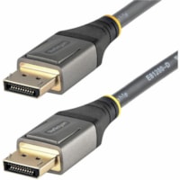 StarTech.com 1ft (30cm) DisplayPort 1.4 Cable, 8K 60Hz HDR10, UHD 4K 120Hz Video, DP to DP Monitor Cord, DP 1.4 Cable, M/M - 1ft (30cm) DisplayPort 1.4 cable; 8K 60Hz/4K 120Hz video/32.4Gbps/HDR10/32Ch Audio; Monitor cord with 34 AWG/Al-Mylar Foil w/Braid; 5000+ insertions/300+ bends; TPE strain rel