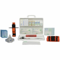 Crownhill Basic First Aid Kit, British Columbia, Level 1, 36-Unit, Plastic Box, Unitized - Plastic Case - 1 / Unit