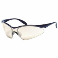 Miranda Safety Glasses - Recommended for: Eye - Ultraviolet Protection - Polyvinyl Chloride (PVC), Rubber, Polycarbonate - Mirror - Blue Frame - Spatula Temple, Impact Resistant, Scratch Resistant, Wraparound Design, Ultra-lightweight, Anti-scratch - 12 / Box