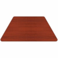 Heartwood Star Quality Tucana Series Trapezoid Henna Cherry Table Top, 48"W x 24"D x 1"H