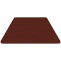 Star Trapezoid Top - Figured Mahogany Trapezoid, Laminated, Thermofused Laminate (TFL) Top - 48" (1219.20 mm) Table Top Width x 24" (609.60 mm) Table Top Depth x 1" (25.40 mm) Table Top Thickness - Commercial - Laminate Top Material