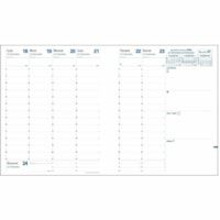 Quo Vadis President Planner Refill - Large - Weekly - 13 Month - December - December - 8:00 AM to 9:00 PM - Half-hourly - Monday - Saturday, 8:00 AM to 7:00 PM - Hourly - Sunday - 1 Week Double Page Layout - 8 1/4" (209.55 mm) x 10 3/4" (273.05 mm) Sheet Size - White Sheet - PaperAppointment Schedul