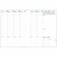 Quo Vadis Prenote Planner - Large - Weekly - 13 Month - December - December - 8:00 AM to 9:00 PM - Half-hourly - Monday - Saturday, 8:00 AM to 7:00 PM - Hourly - Sunday - 1 Week Double Page Layout - 8 1/4" (209.55 mm) x 11 3/4" (298.45 mm) Sheet Size - White SheetAppointment Schedule, Reference Cale