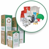 Boîte d'entreposage (boîte) pour Packaging - Large TerraCycle - External Dimensions : largeur de 15po x profondeur de 15po x hauteur de 42po - Vert - Pour Packaging - Recyclé