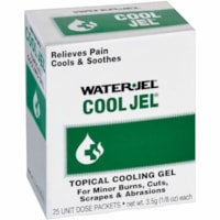 Water-Jel Cool Jel Burn Gel - For Burn, Pain, Cut, Scrape, Skin - 25 / Box