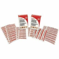 First Aid Central Sterile Assorted Adhesive Bandages - 0.75" (19.05 mm), 1" (25.40 mm) Width x 3" (76.20 mm), 3" (76.20 mm) Length - Assorted - Plastic, Fabric - 50 / Box