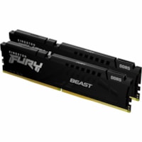 Kingston FURY Beast RAM Module - For Motherboard - 32 GB (2 x 16GB) - DDR5-6000/PC5-48000 DDR5 SDRAM - 6000 MHz Single-rank Memory - CL36 - 1.35 V - Non-ECC - Unbuffered - 288-pin - DIMM