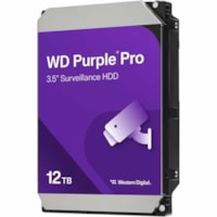 Disque dur Purple Pro WD122PURP 12 To - 3.5" Interne - SATA (SATA/600) - Enregistrement magnétique conventionnel (CMR) Methode WD - Serveur, Caméra de surveillance, NAS, enregistreur vidéo Appareil compatible - 7200tr/min - 550 To TBW