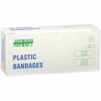 Safecross SAFECROSS Assorted Plastic Bandages, Beige, Pack of 25 - Beige - Plastic - 25 / Pack