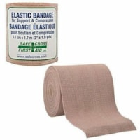 Safecross Elastic Support/Compression Bandage, 5.1 cm x 1.7 m - 2.01" (51 mm) Width x 14.76 ft (4500 mm) Length - Natural - Acrylic, Polyester, RubberRoll - 1 / Unit