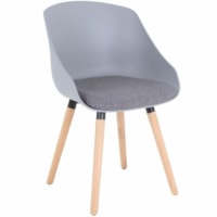 Chaise longue TygerClaw - Dossier mi-dos - Gris - Bois