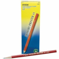 Dixon Graphite Pencil - Black Lead - Red Barrel - 12 Pack