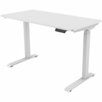 TygerClaw Electric Sit/Stand Desk - C-leg Base - Height Adjustable - Office, Home - Assembly Required - White - Polyester