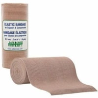 Safecross Elastic Support/Compression Bandage, 10.2 cm x 1.7 m - 4.02" (102 mm) Width x 66.93" (1700 mm) Length - Polyester, Rubber, AcrylicRoll