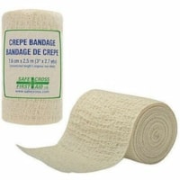 Safecross Crepe Bandage, 7.6 cm x 2.5 m - 2.99" (76 mm) Width x 98.43" (2500 mm) LengthRoll - 1 / Unit