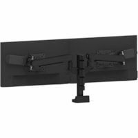 Zgonic Desk Mount for Monitor, Workstation - Black - Height Adjustable - 2 Display(s) Supported - 11.02 kg Load Capacity - 75 x 75, 100 x 100 - VESA Mount Compatible