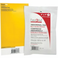 Tampon abdominal SmartComplianceFirst Aid Central - 5 po (127 mm) Largeur x 9 po (228,60 mm) Longueur - 2 / Sachet